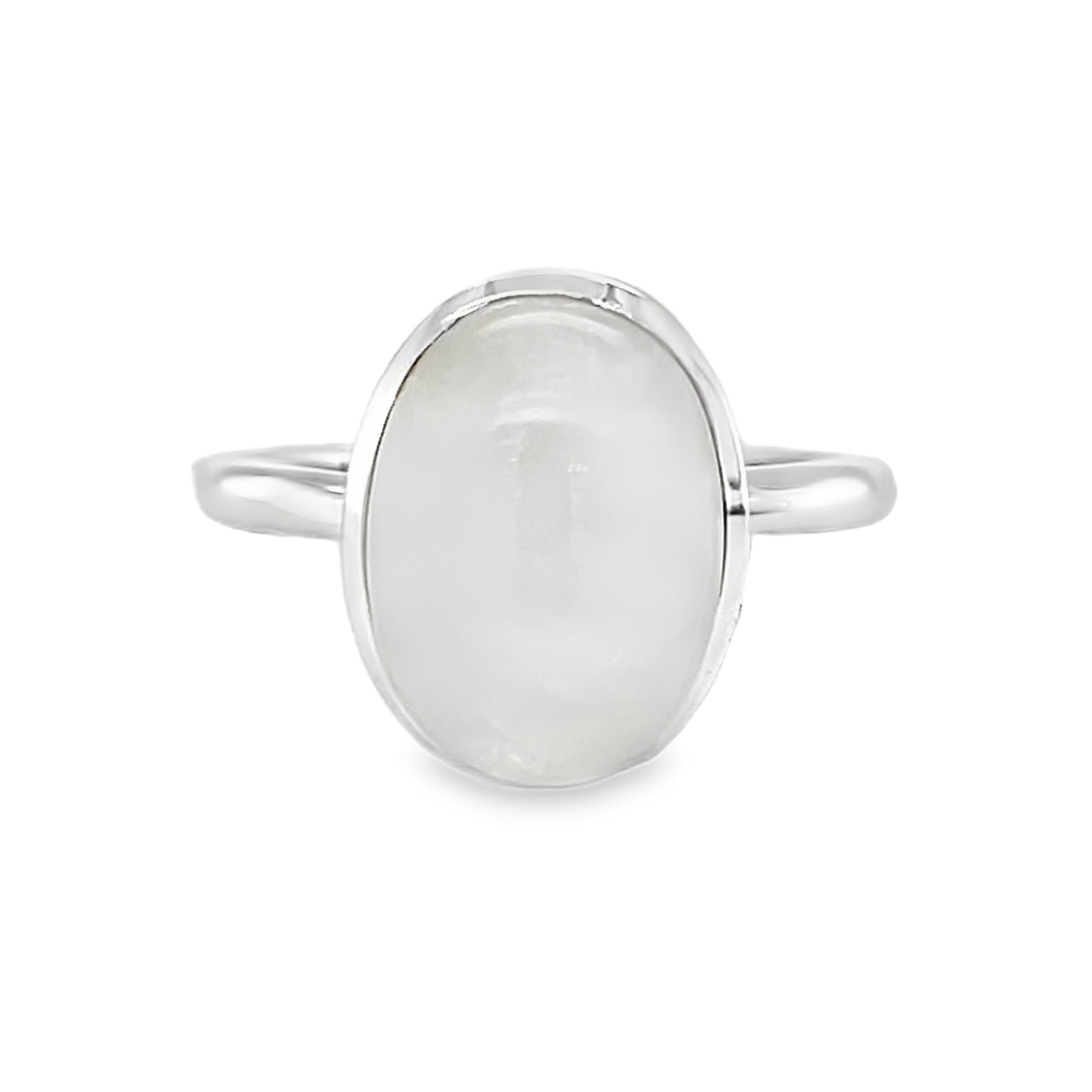 Sterling Silver Oval Moonstone Ring