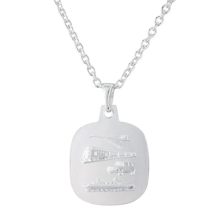 Sterling Silver Cushion St Christopher  back