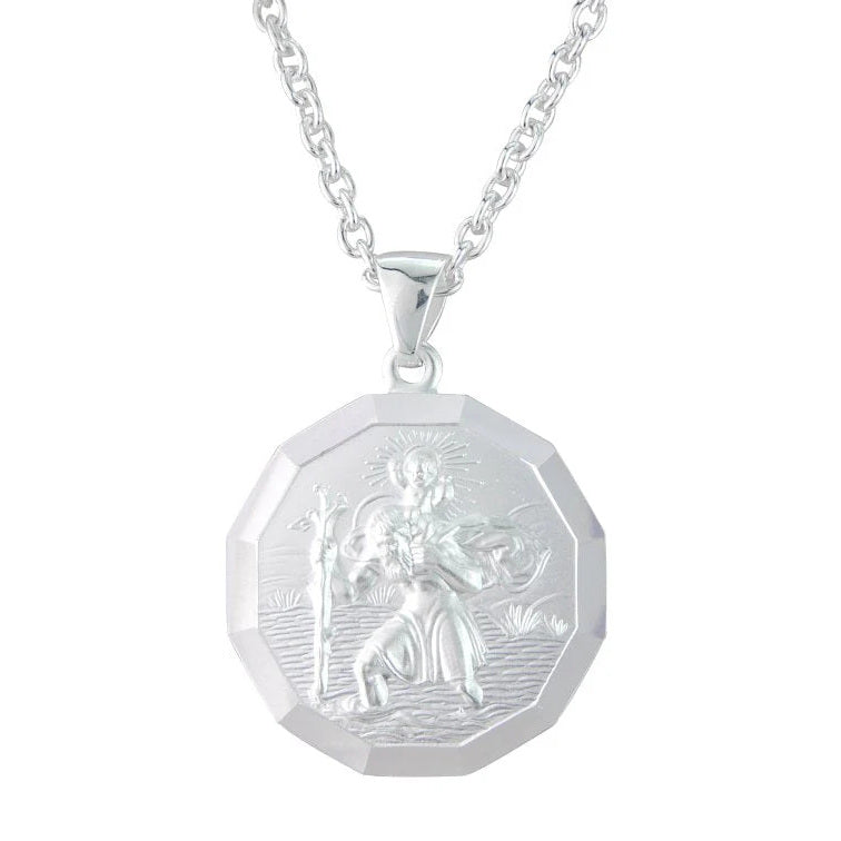 Sterling Silver Rounded St Christopher
