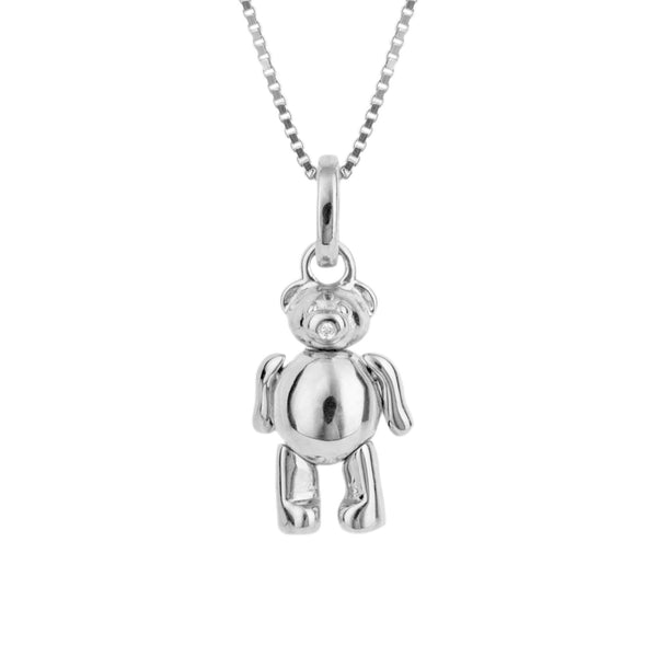 D for Diamond Teddy Bear Necklace P5299