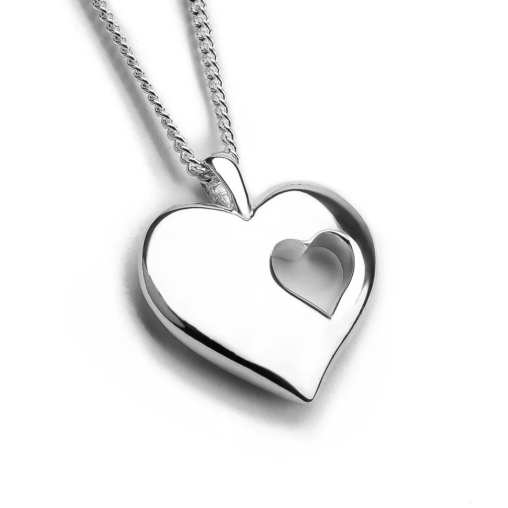 Henryka Piece of my Heart Necklace in Silver