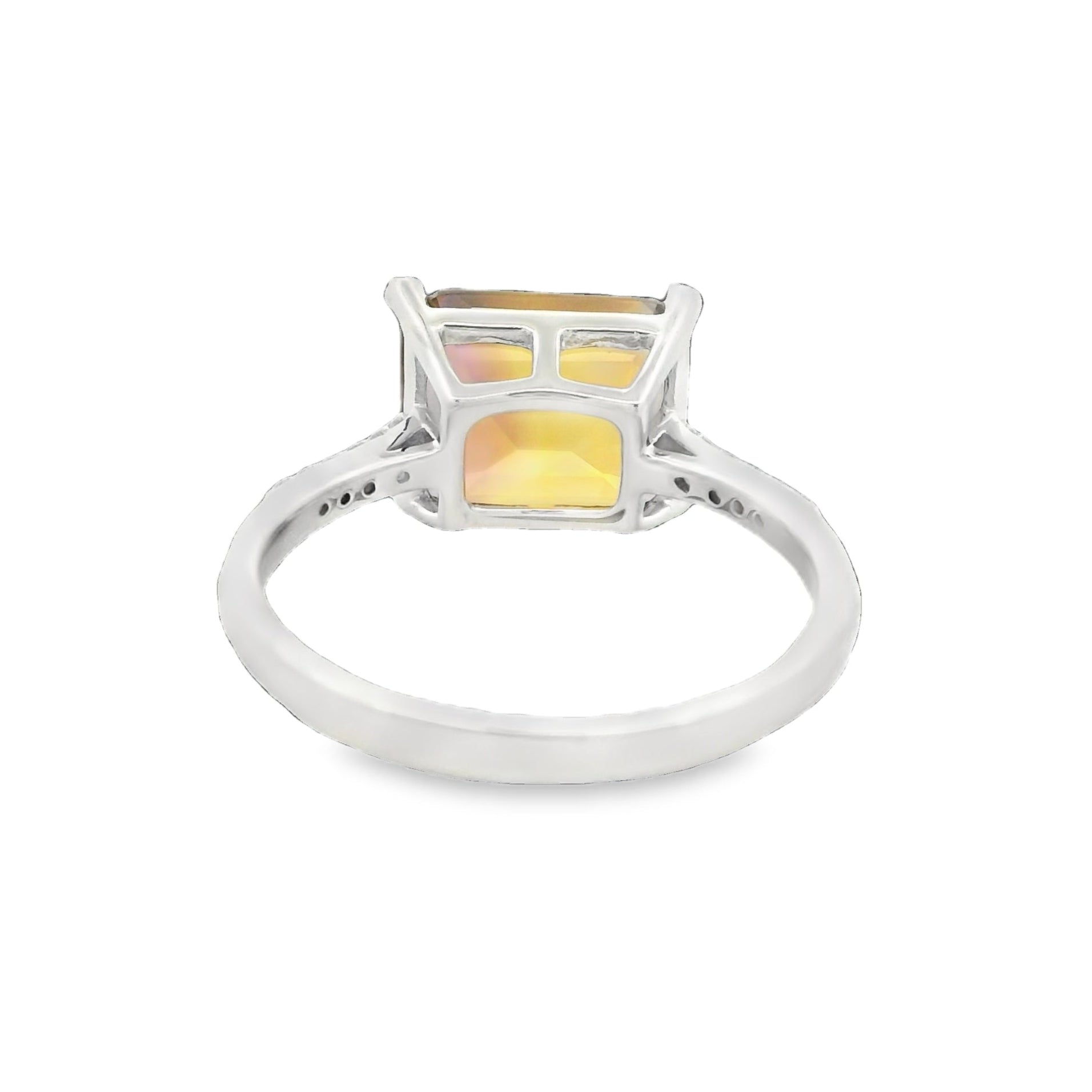 Silver Ametrine & Cubic Zirconia Ring REAR