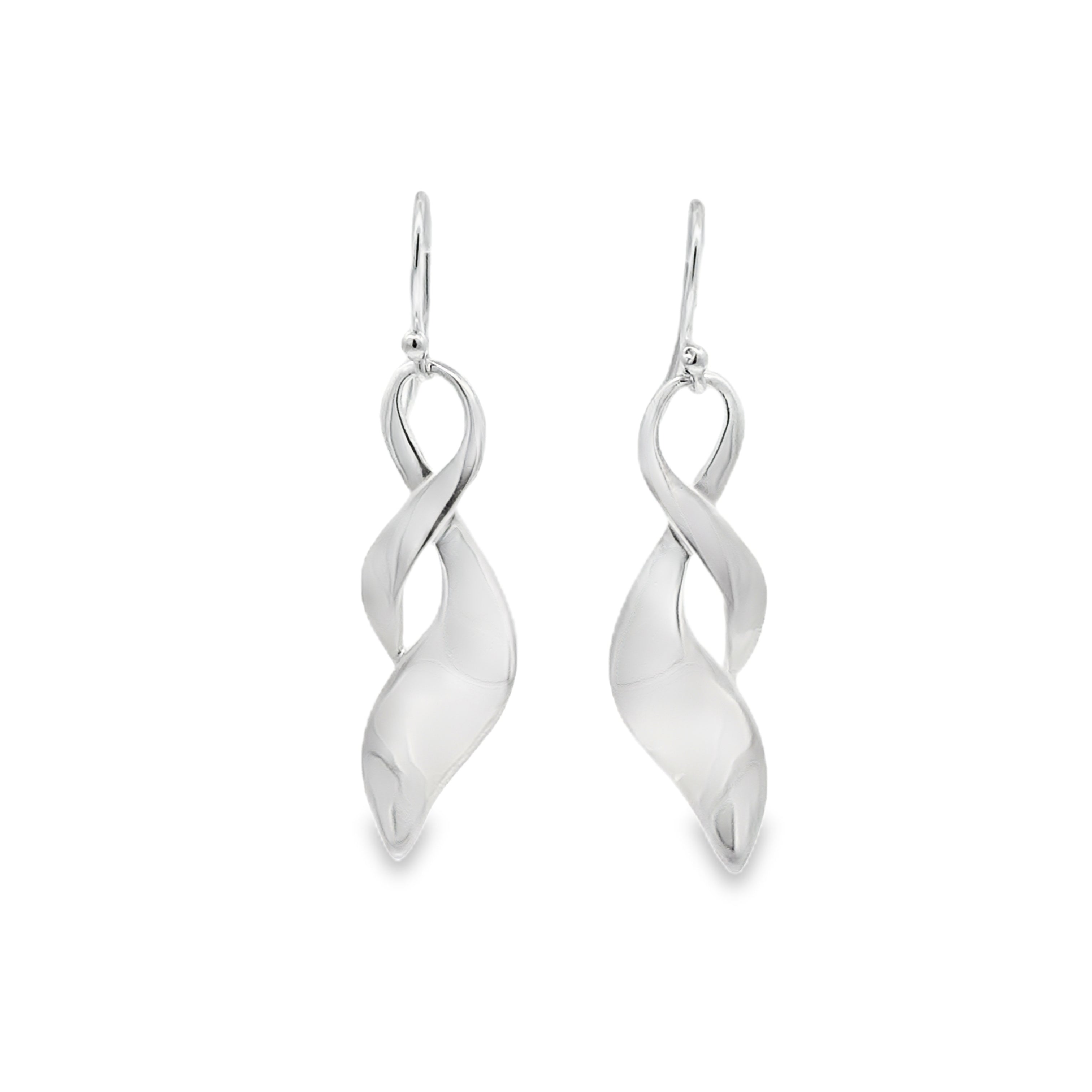Sterling Silver Twisted Drop Earrings