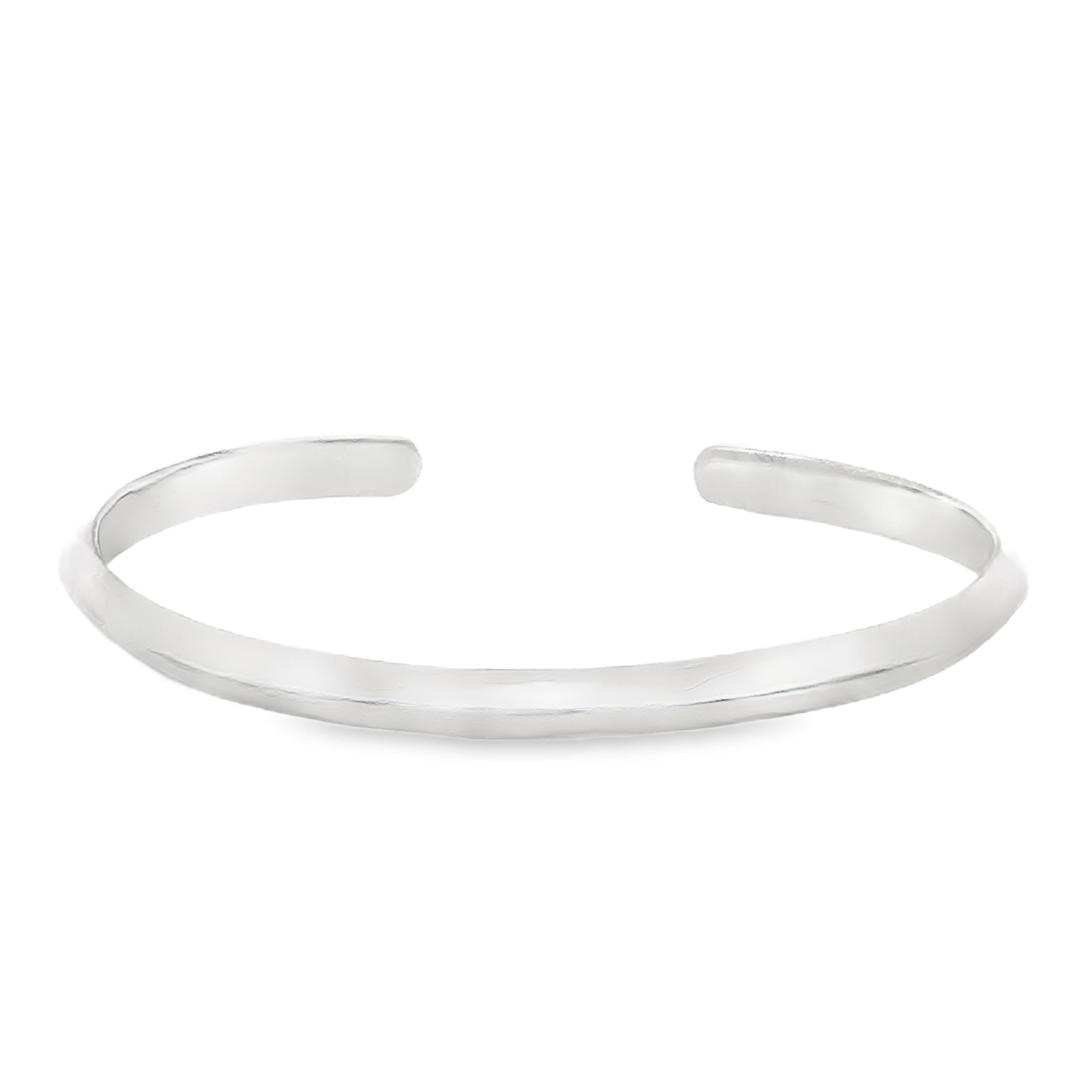 Sterling Silver 5mm Plain Triangular Torque Bangle