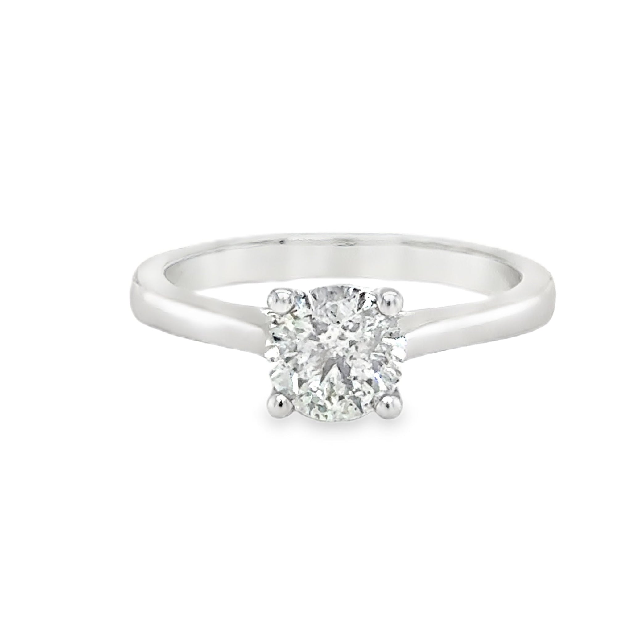 9ct White Gold Solitaire Diamond Engagement Ring 1.05ct
