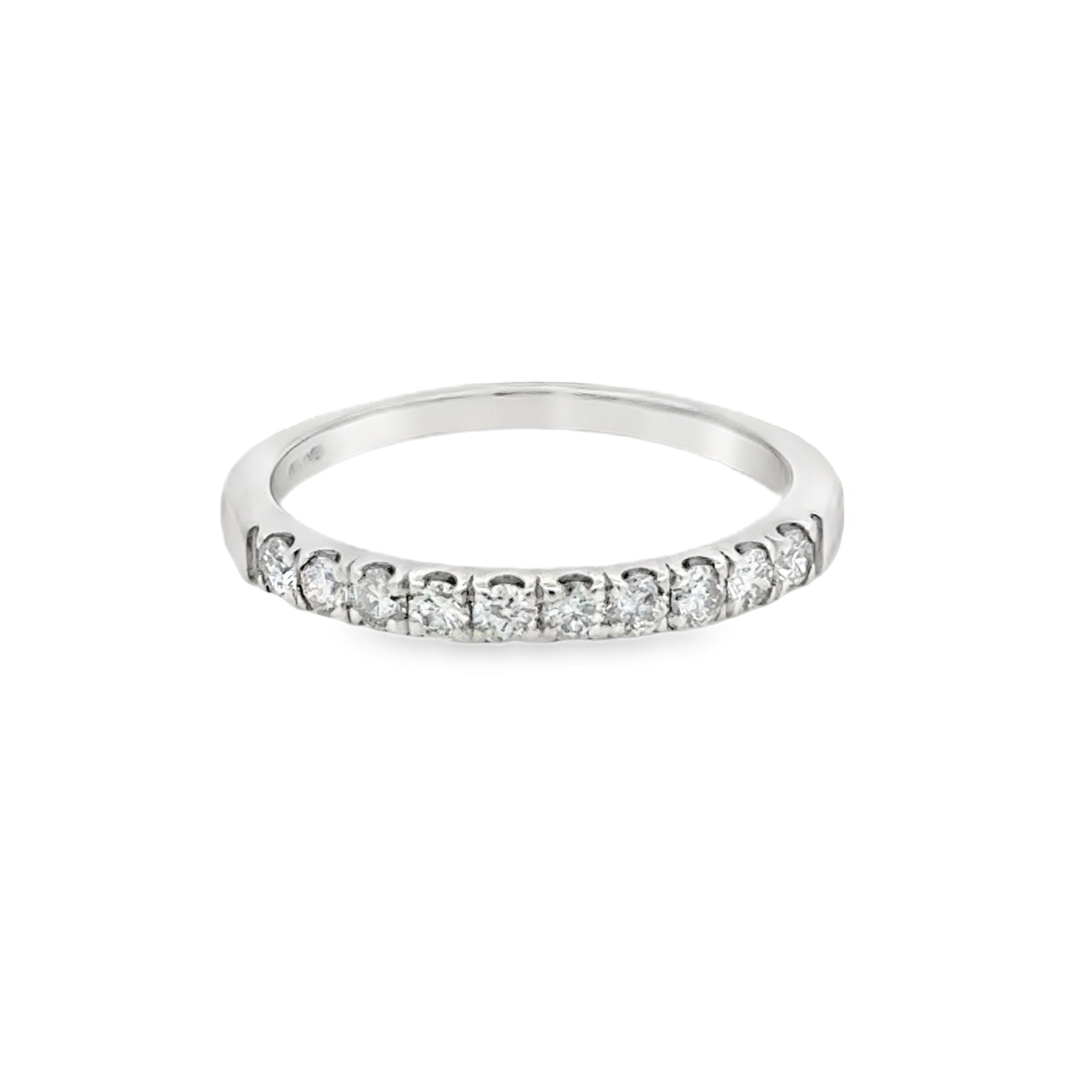 Diamond Eternity Ring 0.33ct Modern Square Claw 9ct White Gold