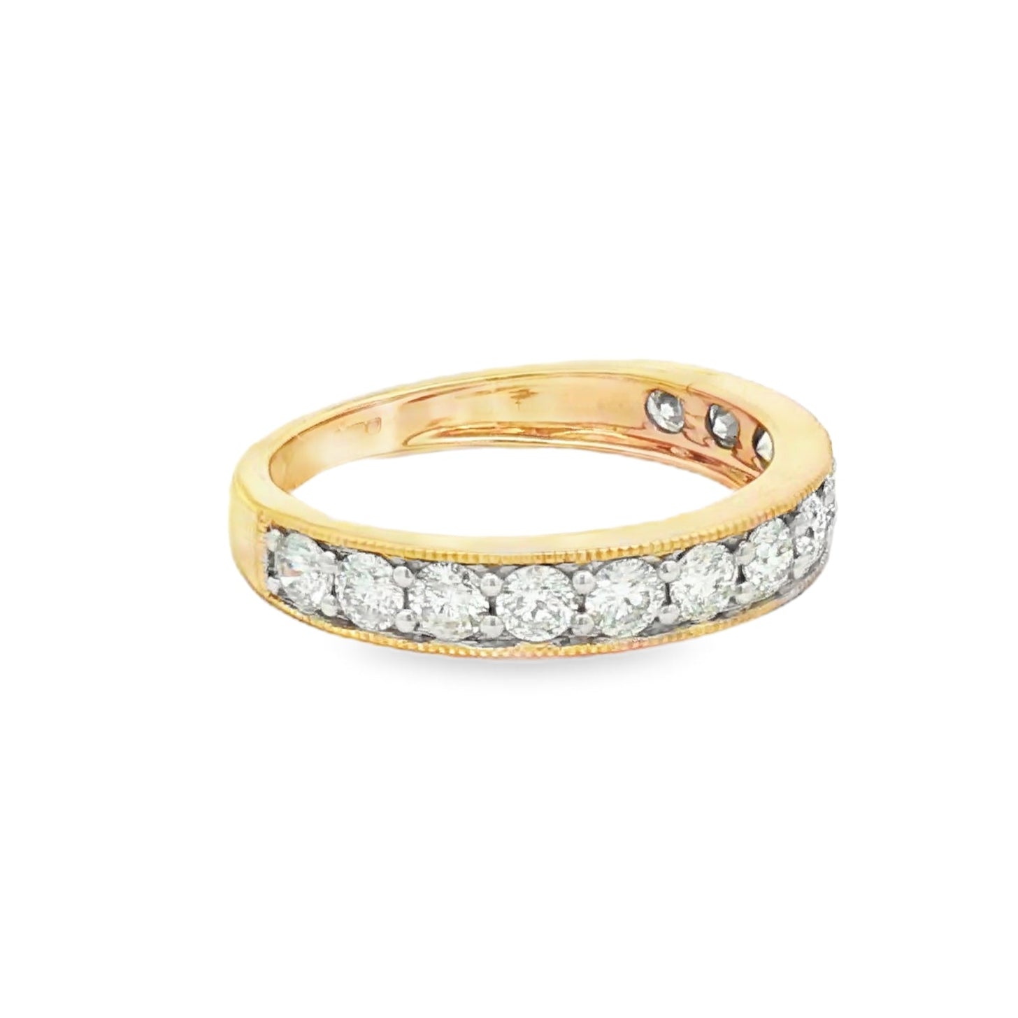 Diamond 13 Stone Eternity Ring 1.00ct 9ct Gold SIDE
