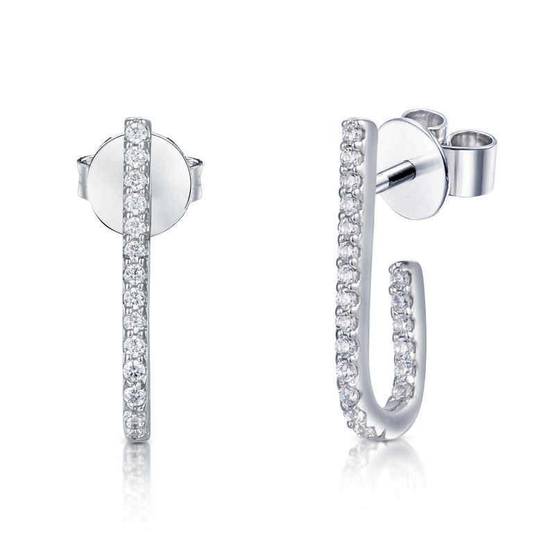 The Real Effect CZ Drop Stud Earrings RE50814