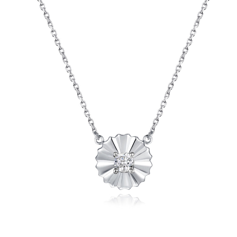 The Real Effect Silver CZ Astro Necklace RE50954