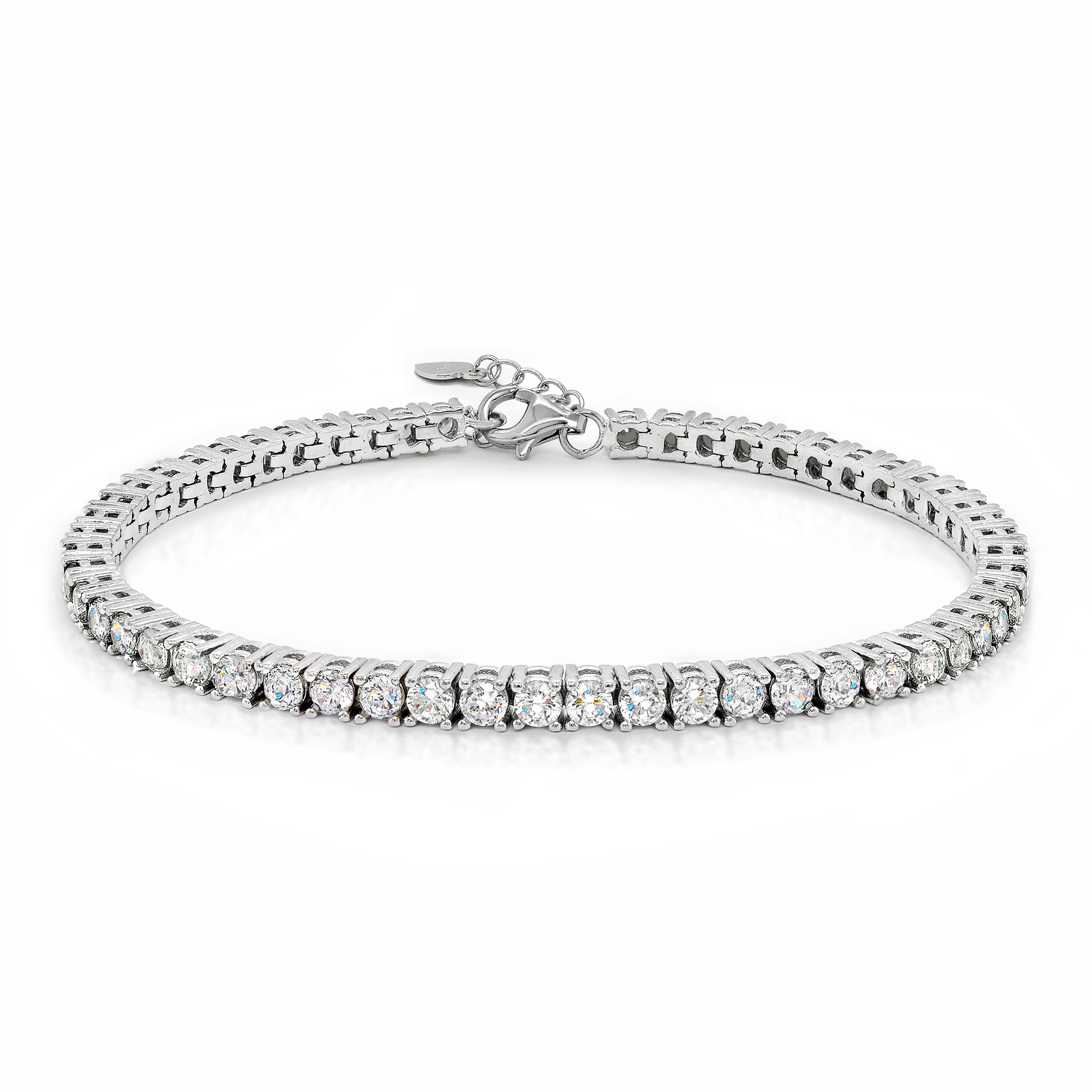 The Real Effect Silver CZ Tennis Bracelet
