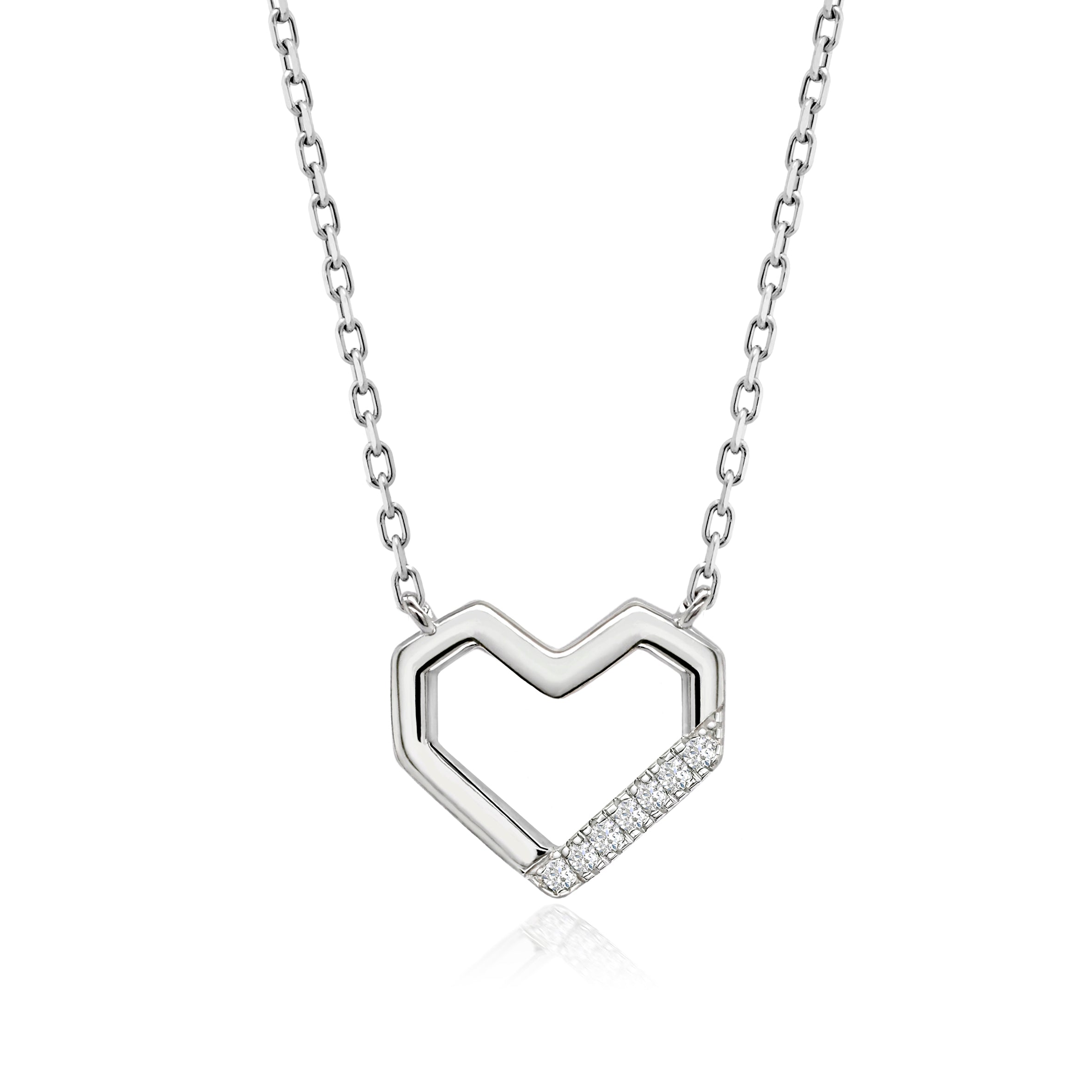 Real Effect CZ Heart Necklace RE54744