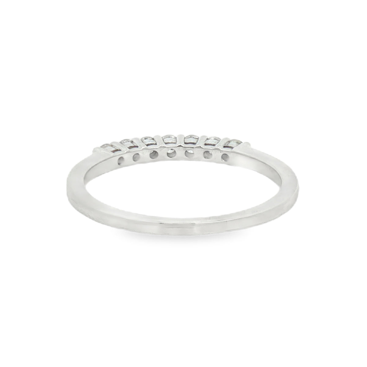 Diamond 7 Stone Eternity Ring 0.25ct Claw Set 9ct White Gold REAR
