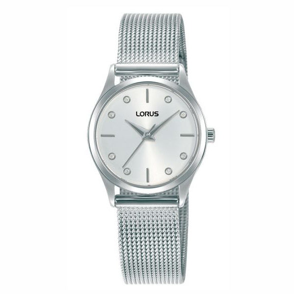 Lorus Ladies Classic Silver Tone Mesh Bracelet Watch RG211ZX9