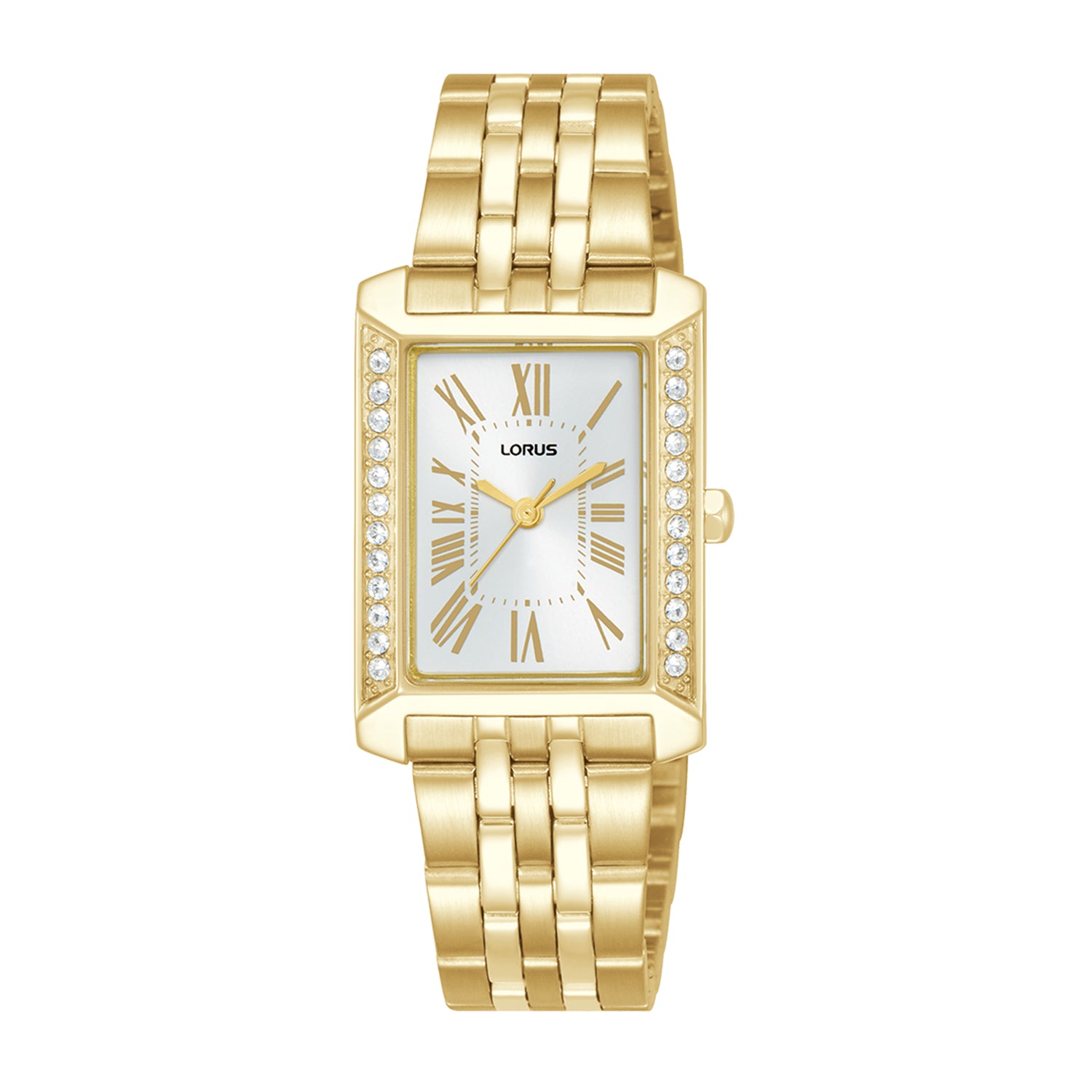 Lorus Ladies Stone Set Gold Tone Bracelet Watch RG238YX9