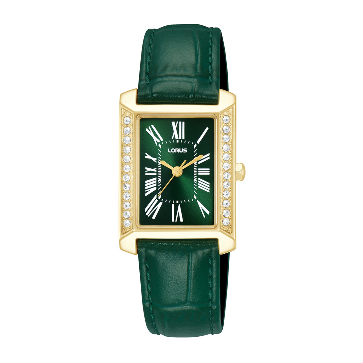 Lorus Ladies Stone Set Gold Tone Strap Watch RG242YX9