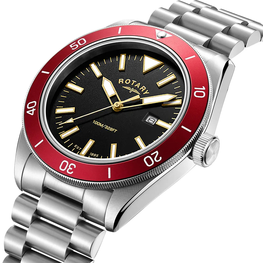 Rotary Apex 100 Men's Bracelet Watch RGB10001/98 SIDE