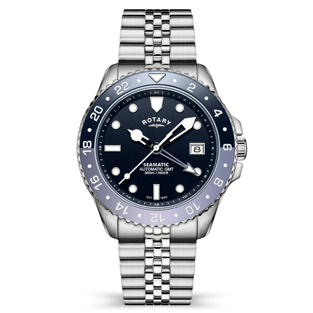 Rotary Seamatic 300 GMT Men's Automatic Bracelet Watch RGB10005/04