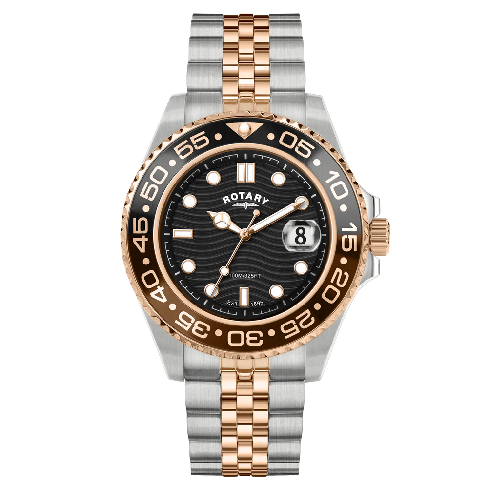 Rotary Apex 100 Men's Bi Metal Bracelet Watch RGB10016/04