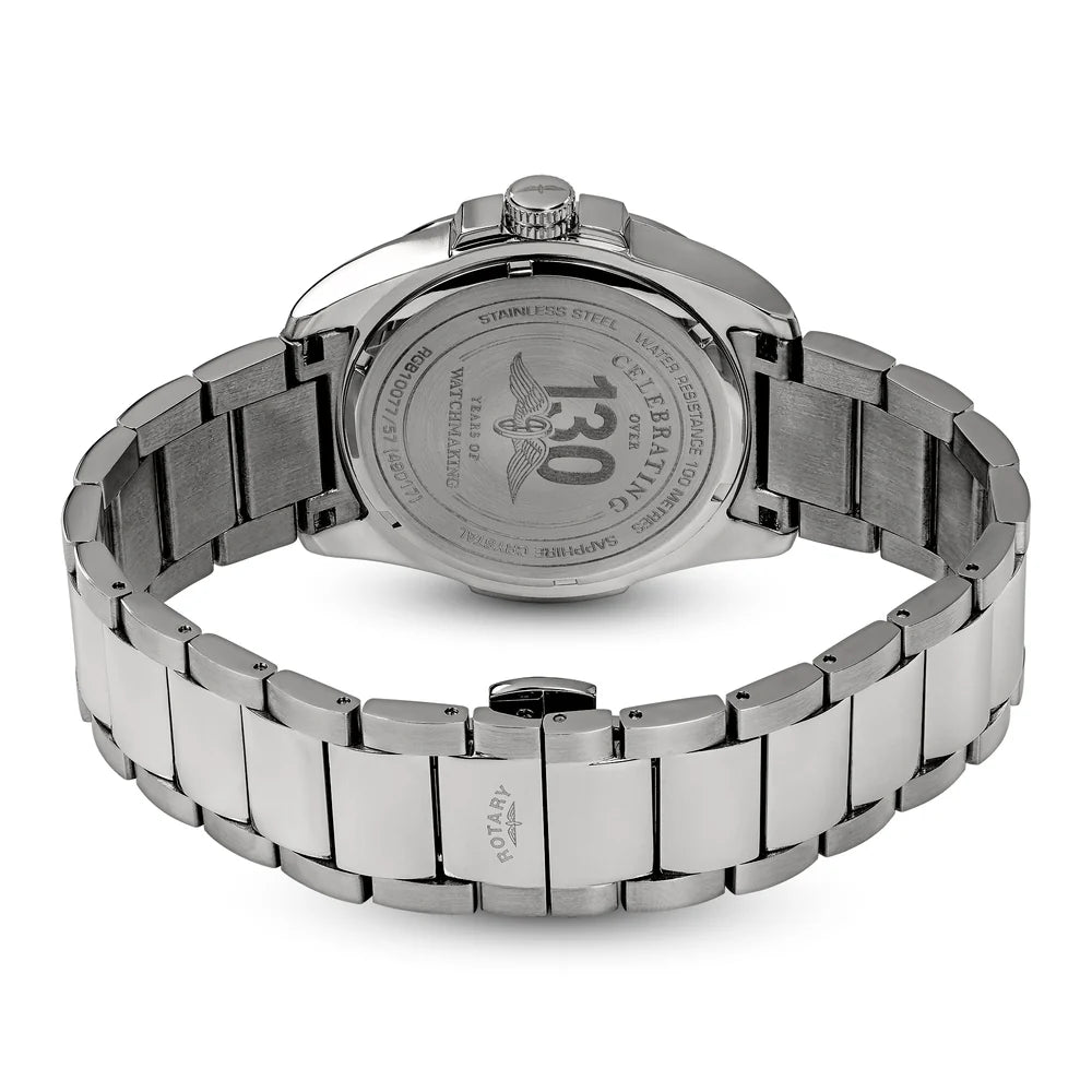 Rotary Apex100 Men's Bracelet Watch RGB10077/57 rear