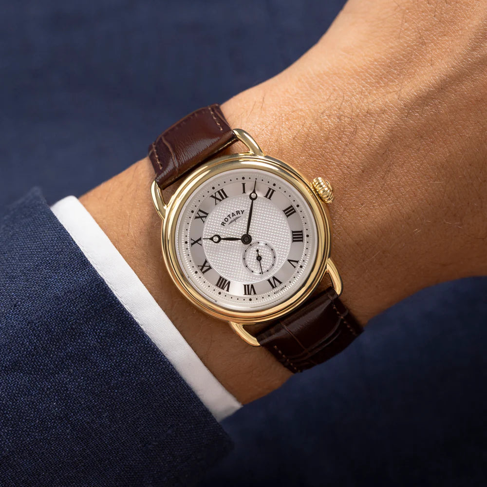 Rotary Heritage Men's Leather Strap Watch RGS10014/06