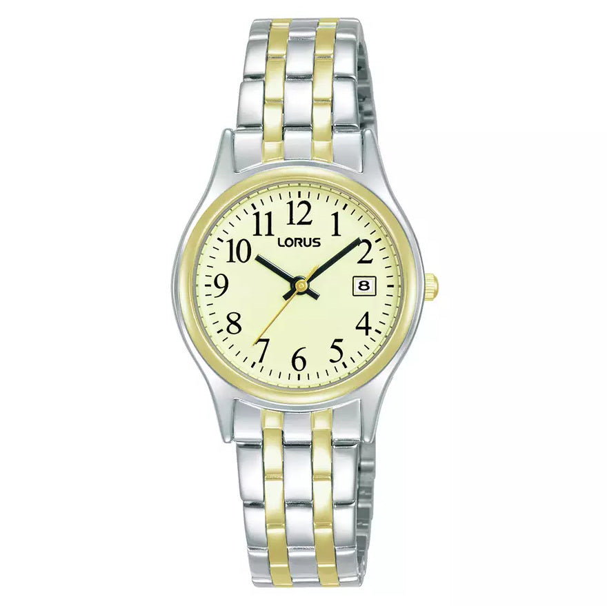 Lorus Ladies Lumibrite Two Tone Bracelet Watch RH736BX9