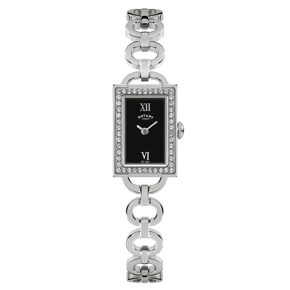Rotary Cocktail Ladies Stone Set Bracelet Watch RLB1000/04
