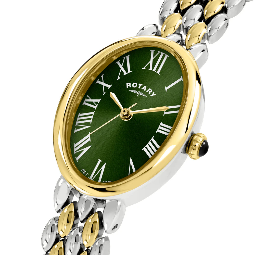 Rotary Ladies Heritage Astoria Green Dial Bracelet Watch RLB10025/24 SIDE