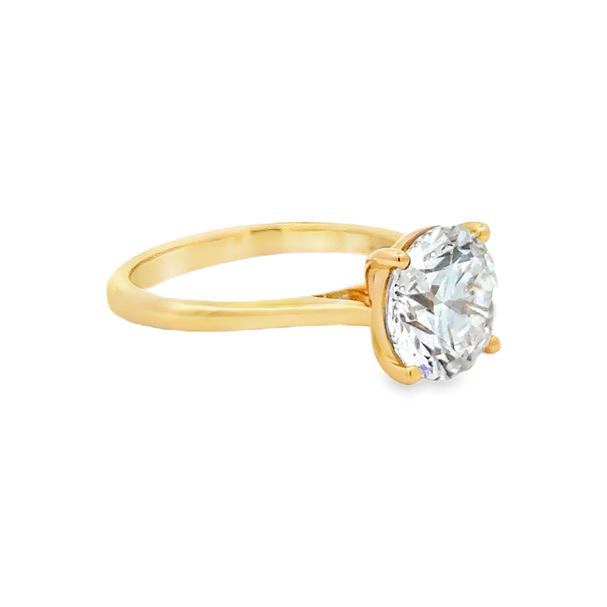 Lab Grown Diamond Brilliant Cut 3.00ct Solitaire Ring 18ct Gold