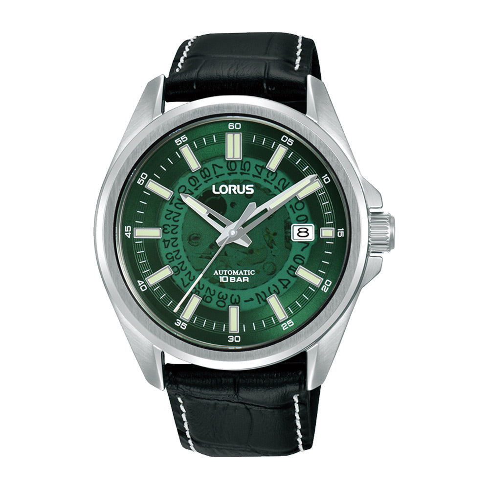 Lorus Men's Skeleton Automatic Strap Watch RU409AX9