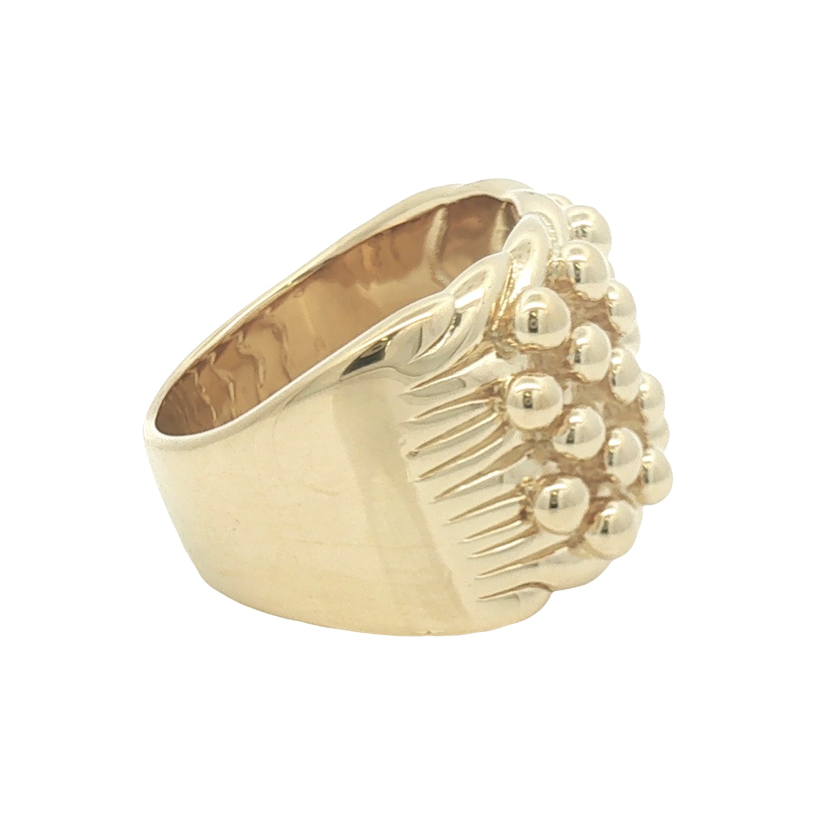 Silver Gold Plated Keeper Ring Side
