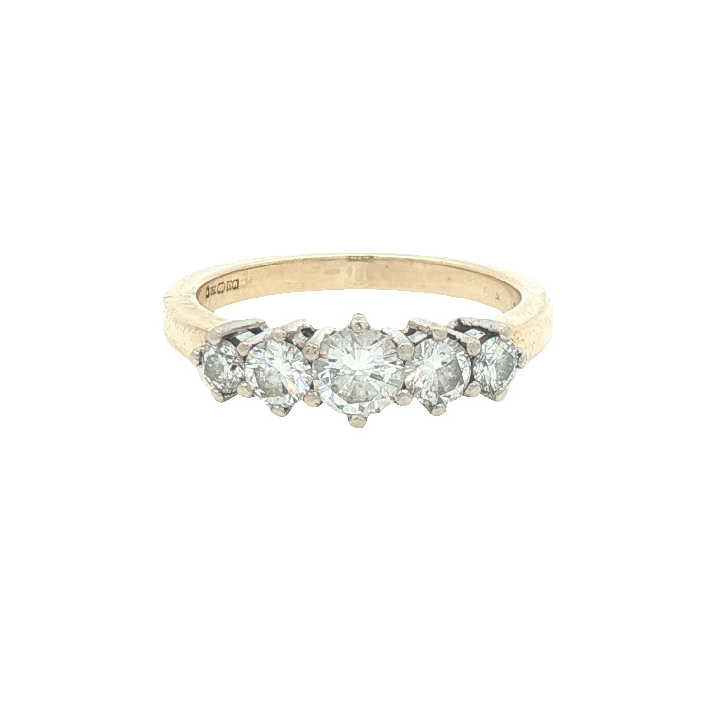 Pre Owned Diamond Graduated Ring 18ct Gold