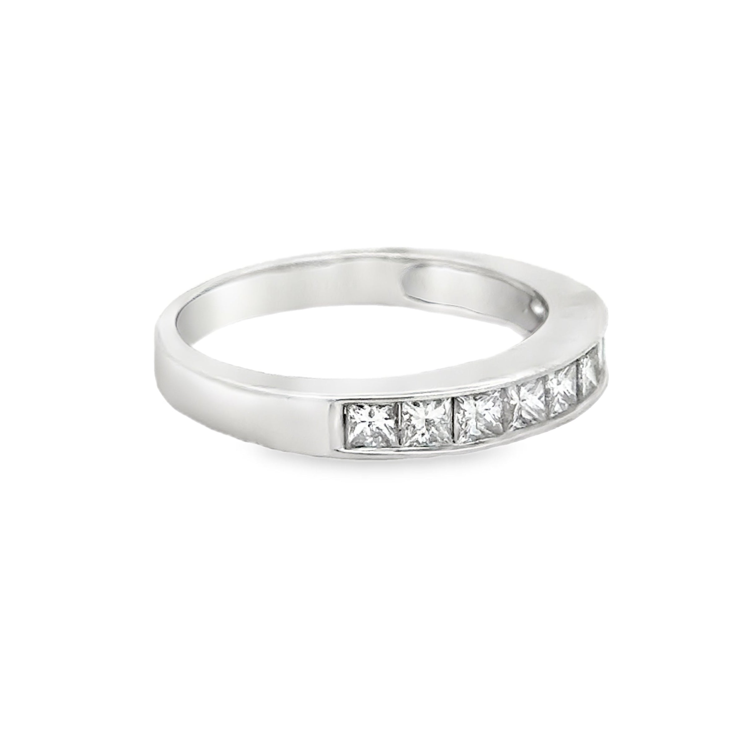 Pre Owned Princess Cut Diamond Eternity Ring 18ct White Gold
