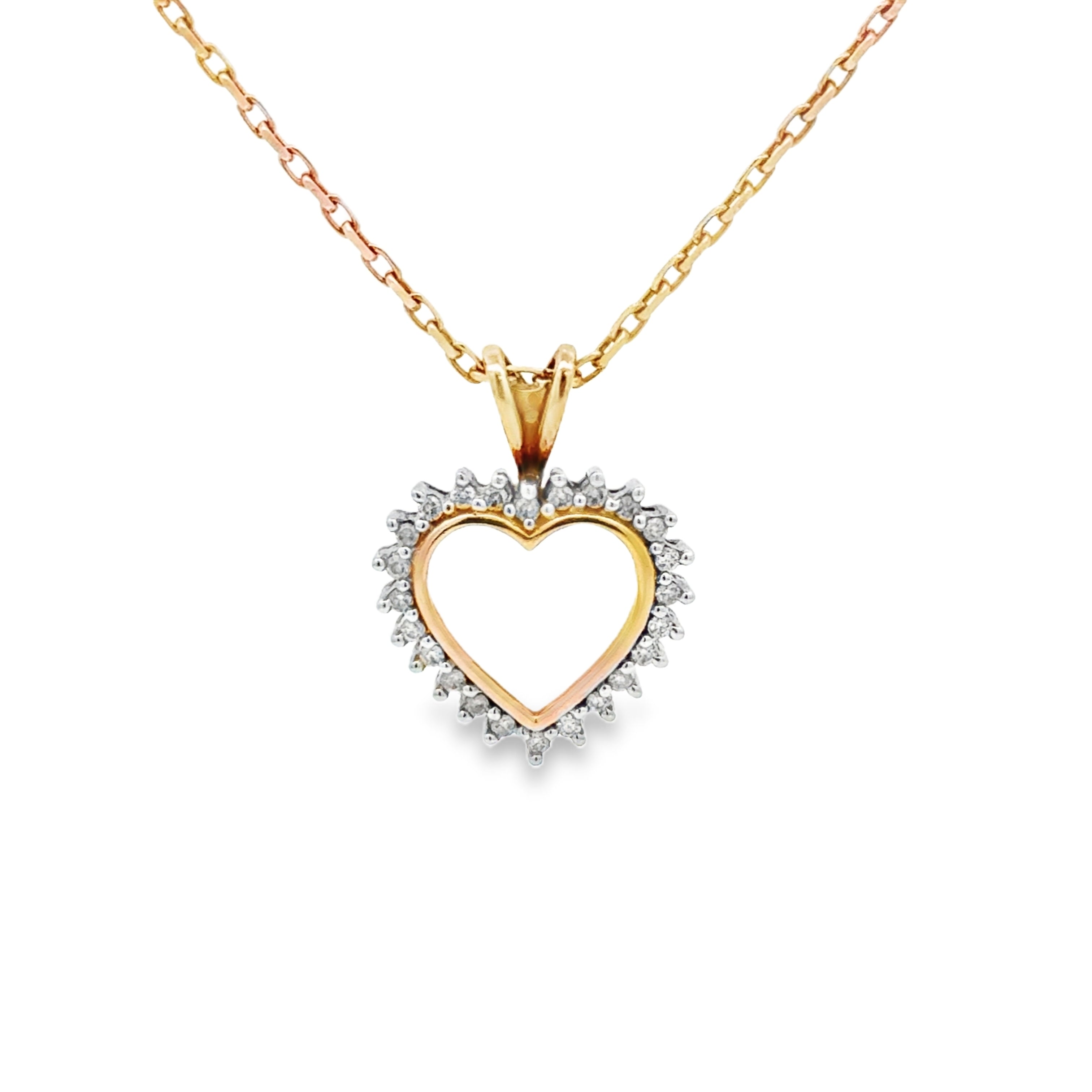 Pre Owned Diamond Open Heart Pendant