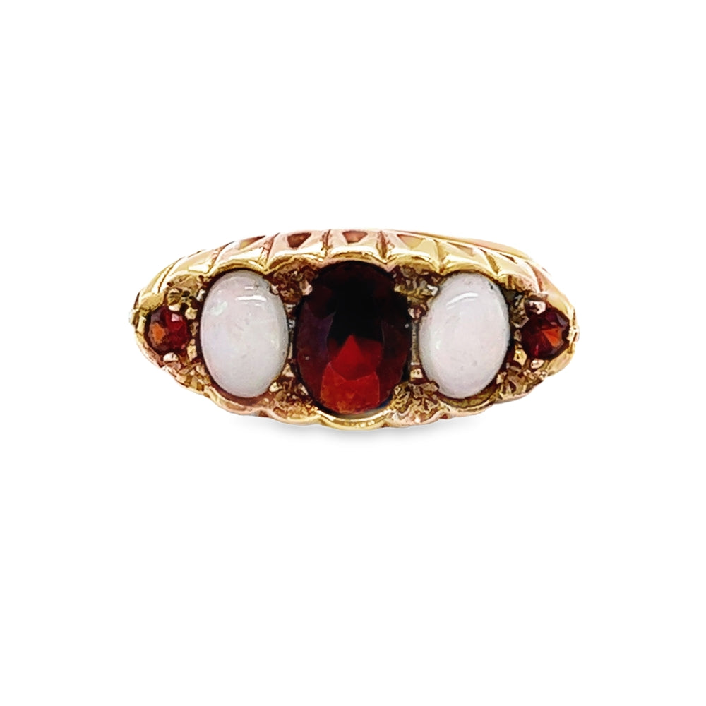 Pre Owned Opal & Garnet Ring