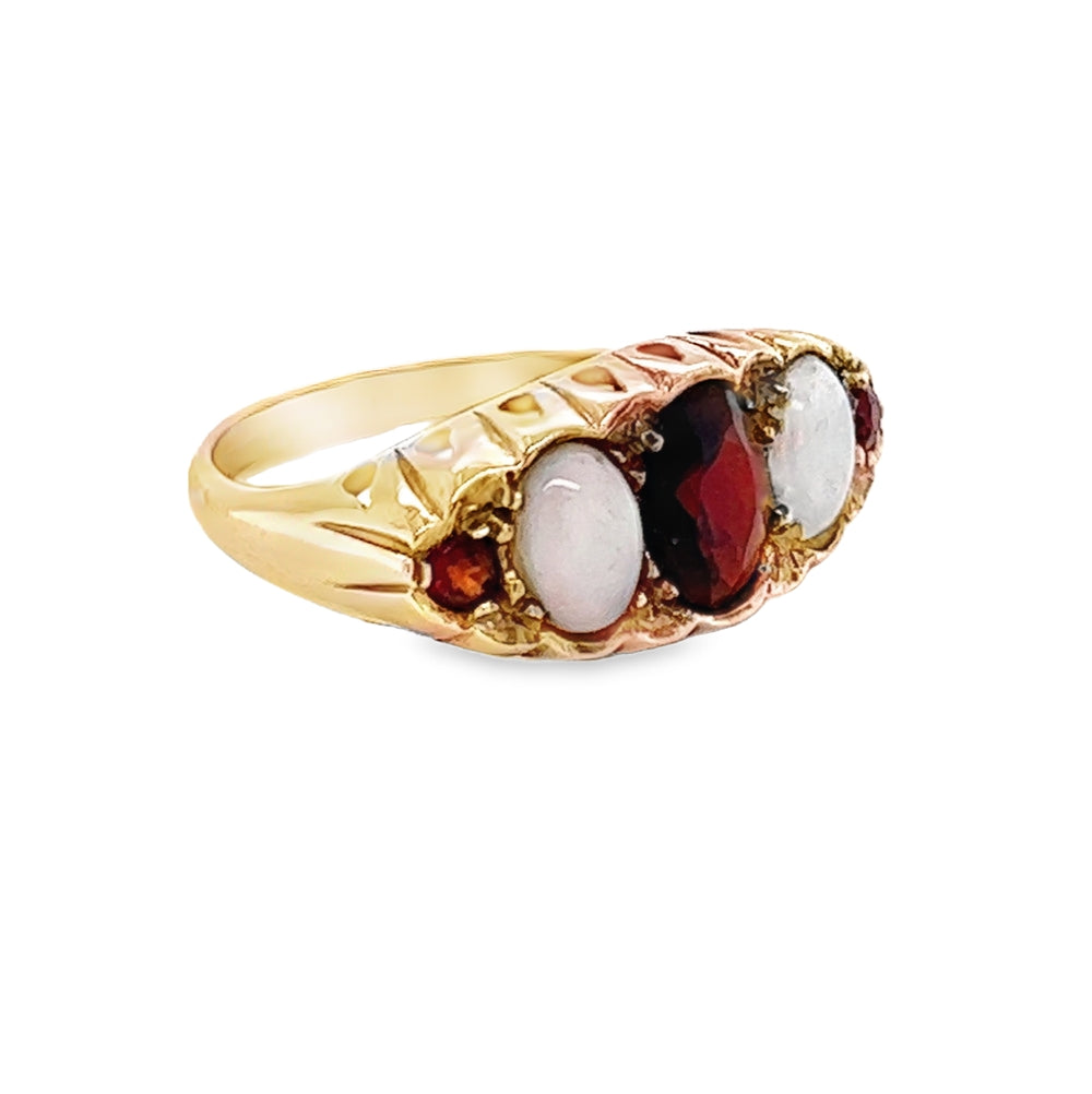 Pre Owned Opal & Garnet Ring