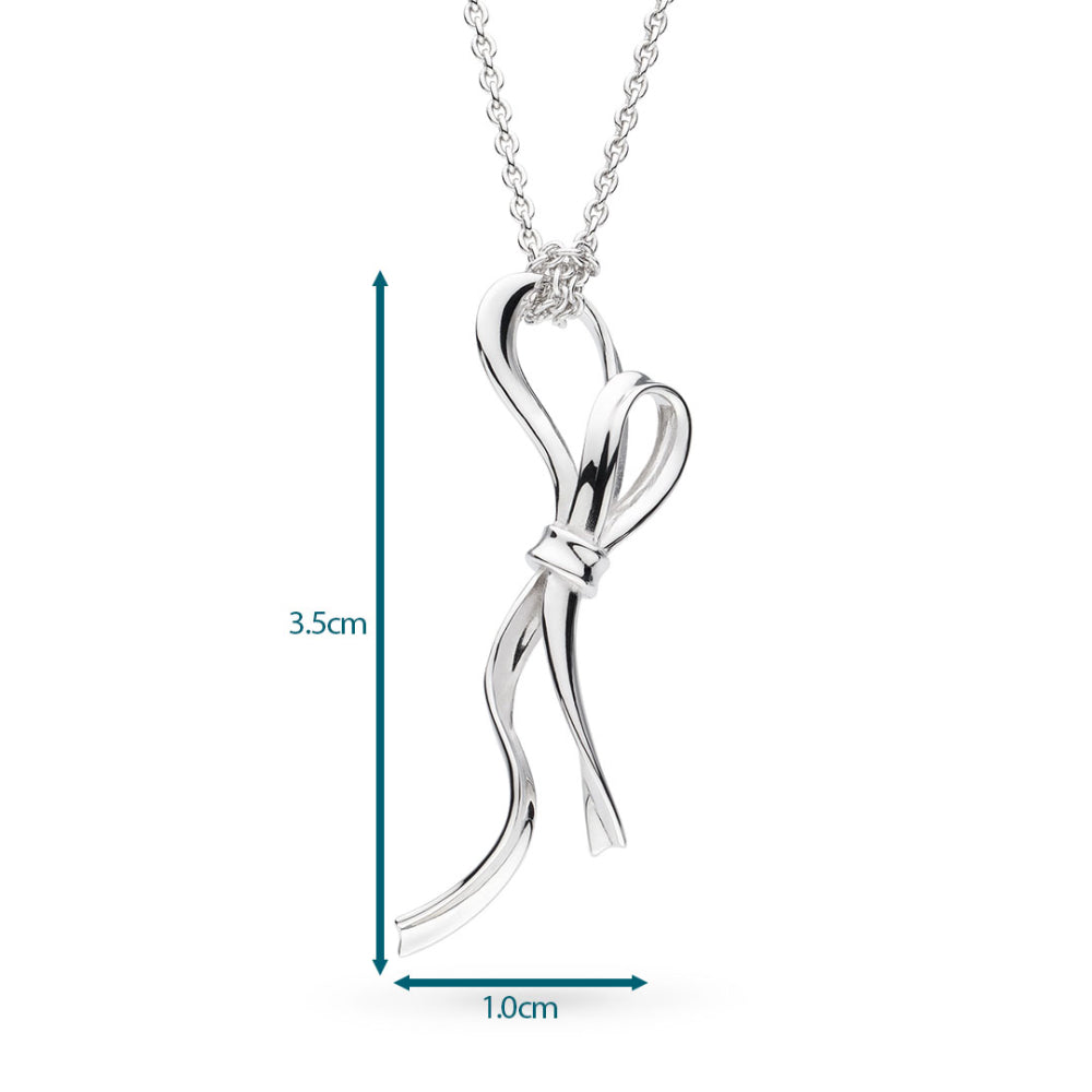 Kit Heath Serenity Ribbon Bow Loop Necklace dimension