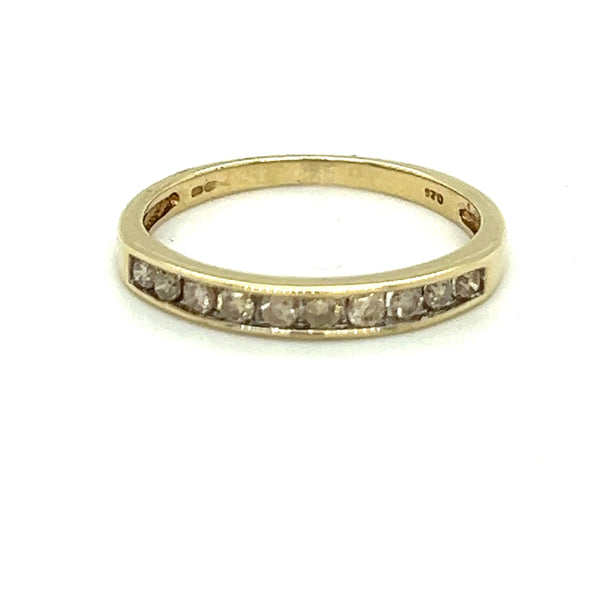 Pre Owned Diamond Eternity Ring 9ct Gold