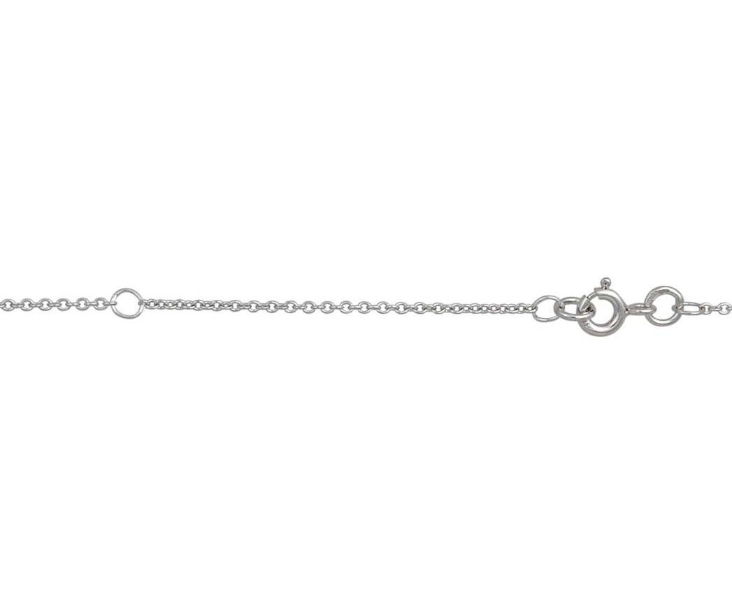 Adjustable 16/18 Inch Filed Trace Hanging Chain 9ct White