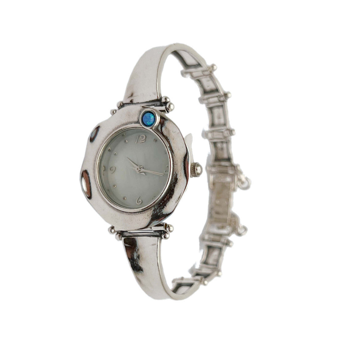 Aviv Silver Watch with Opal
