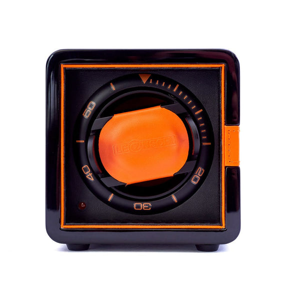 Leanschi Black & Orange Single Watch Winder