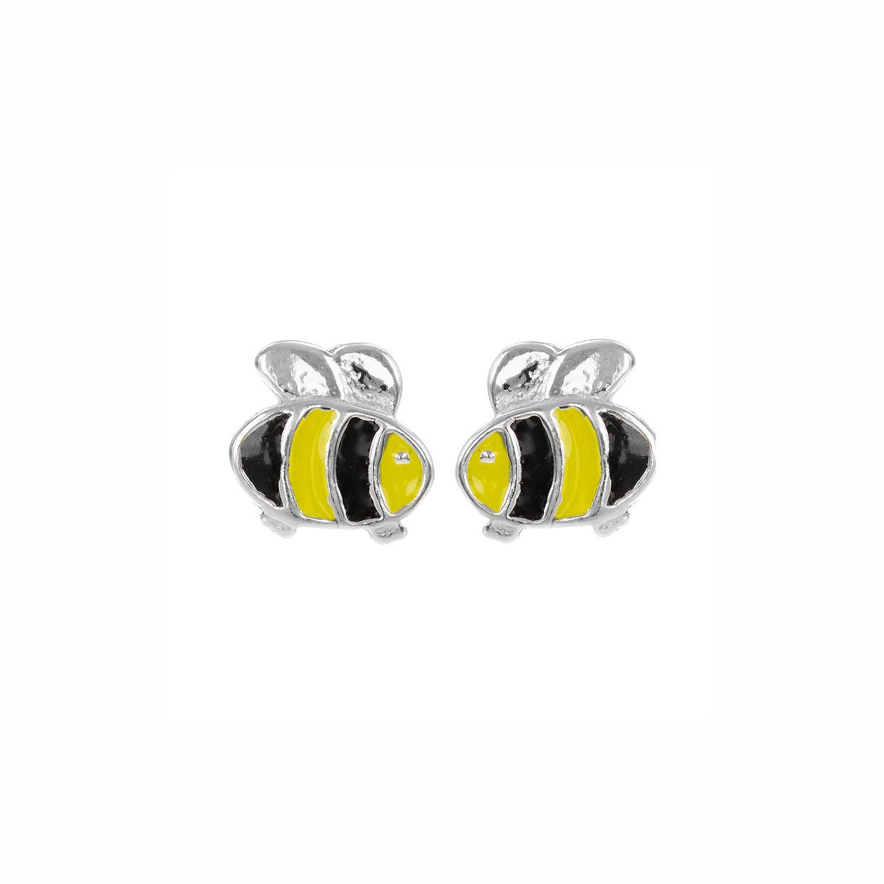 Sterling Silver Bee Stud Children's Earrings