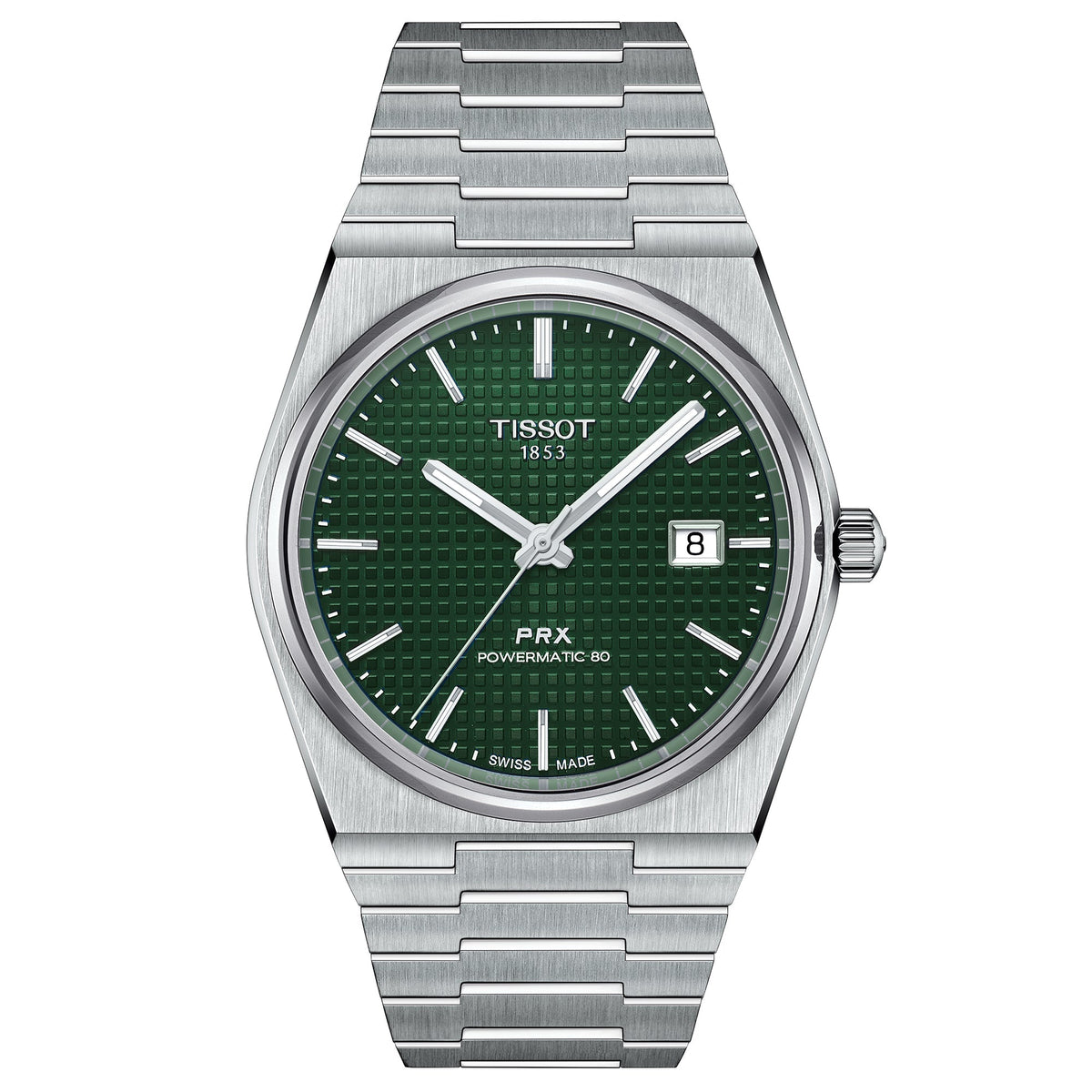 Tissot Prx Powermatic 80 Mens Green Watch T1374071109100