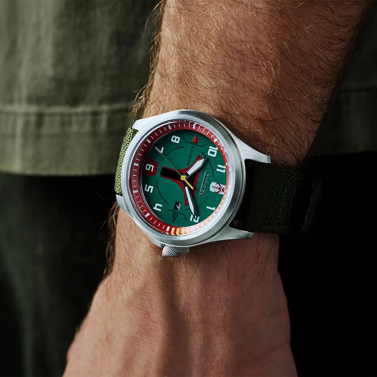Citizen Men's Eco Drive Star Wars Boba Fett Bounty Hunter Inspired Watch Inspired Watch AW1418-06W MODEL