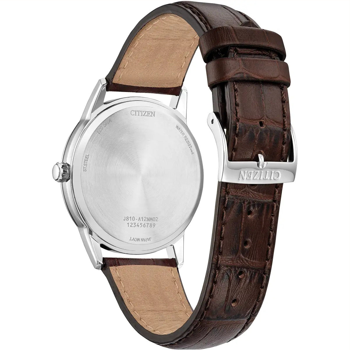 Citizen Mens Eco Drive Classic Strap Watch AW1780-25A REAR