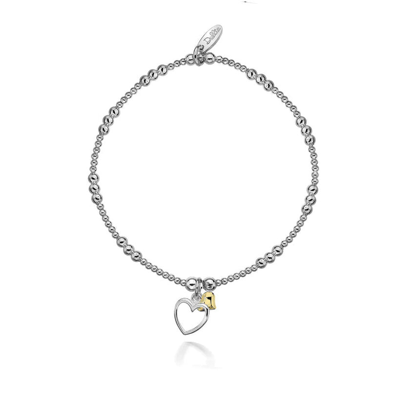 Dollie Jewellery Alicia Double Golden Heart Bracelet B0120