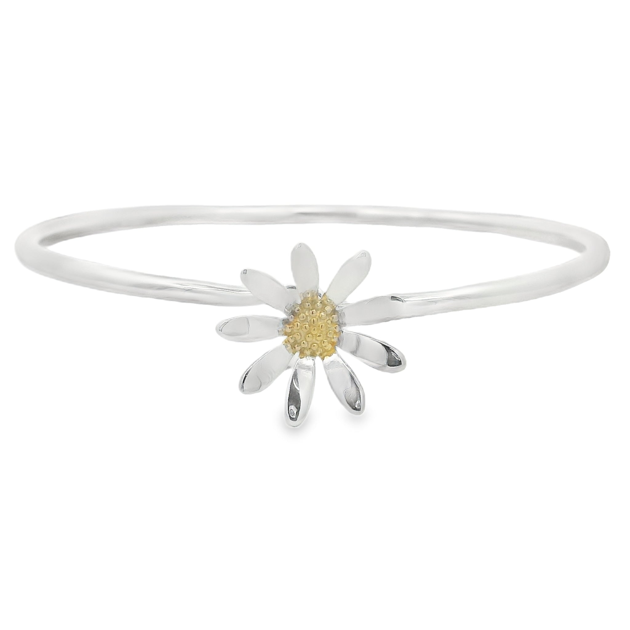 Sterling Silver Daisy Bangle