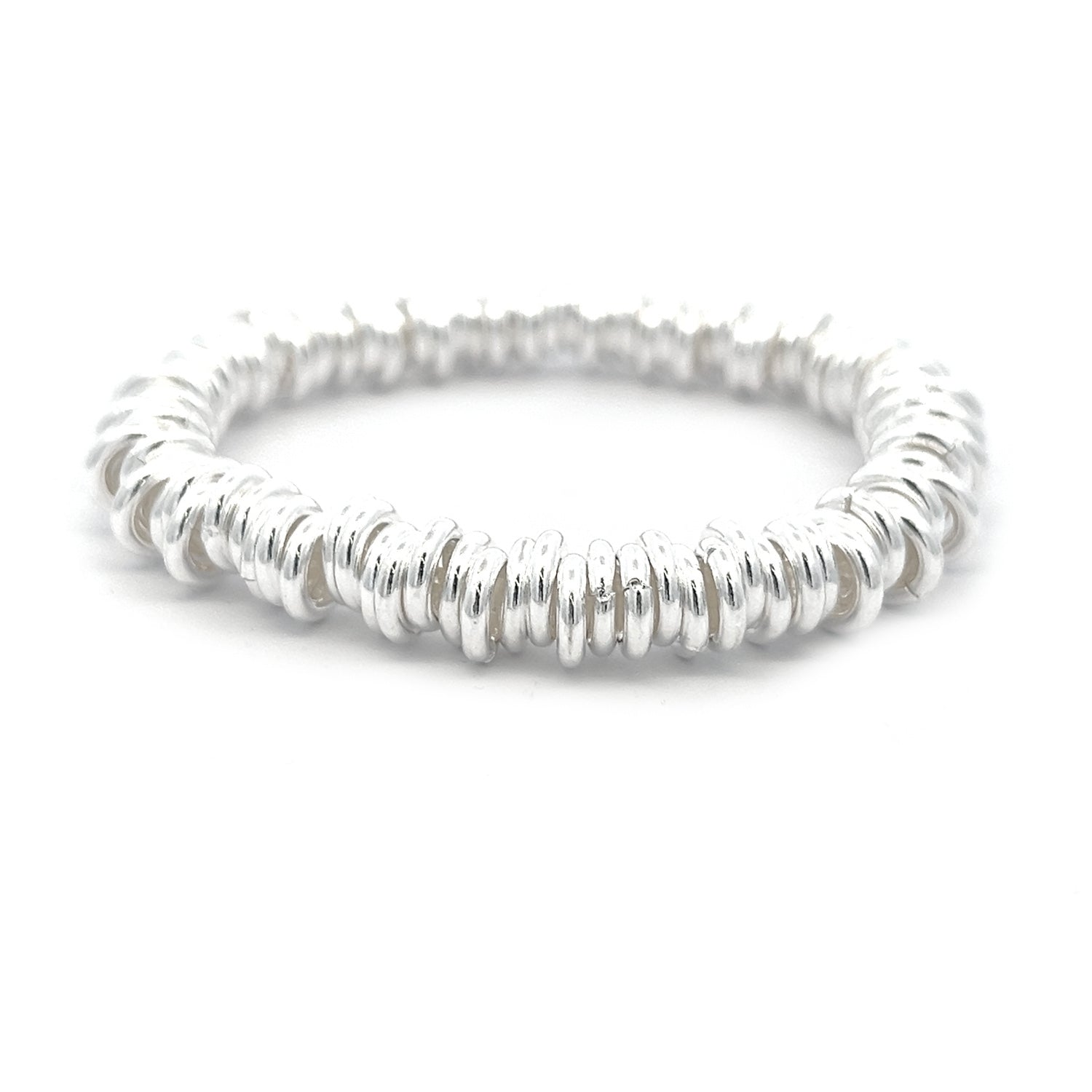 Sterling Silver Expanding Multi Ring Bracelet