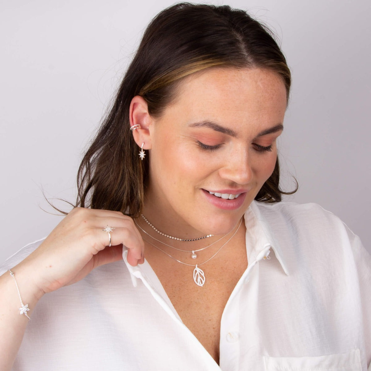 Beginnings Starburst Drop Earrings with Pave Cubic Zirconia