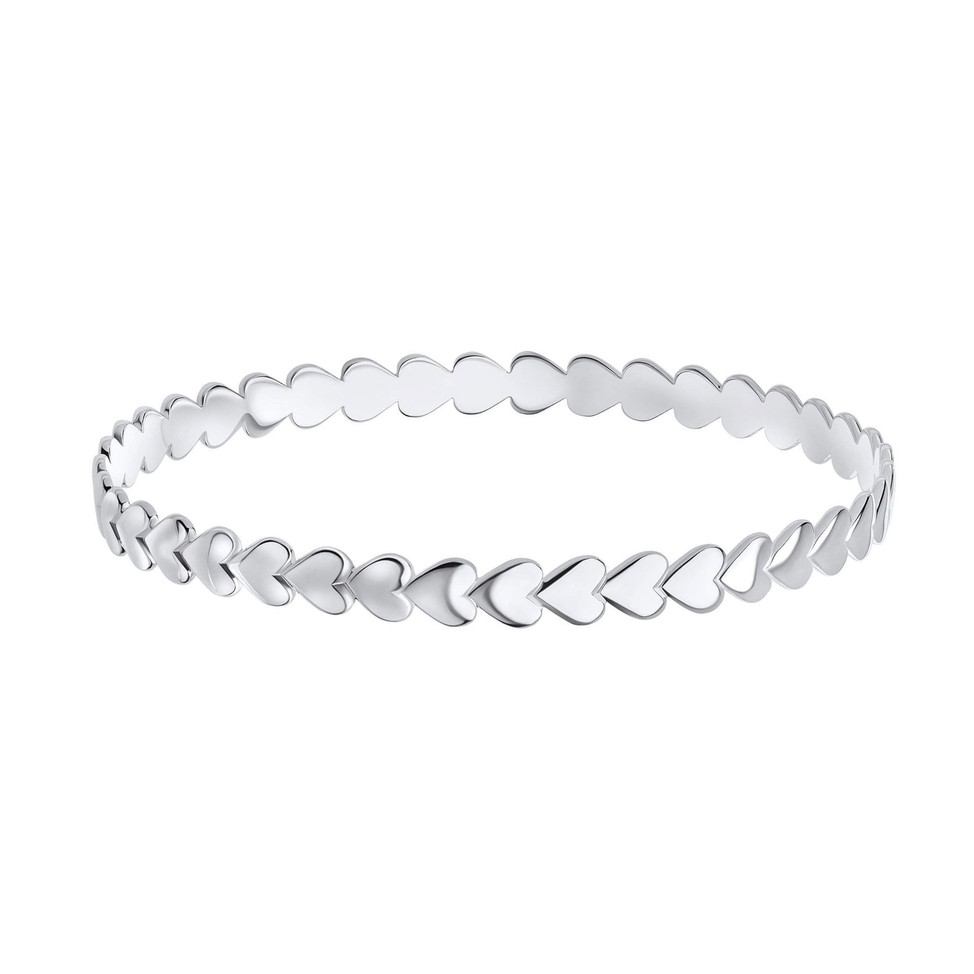Silver Heart Bangle
