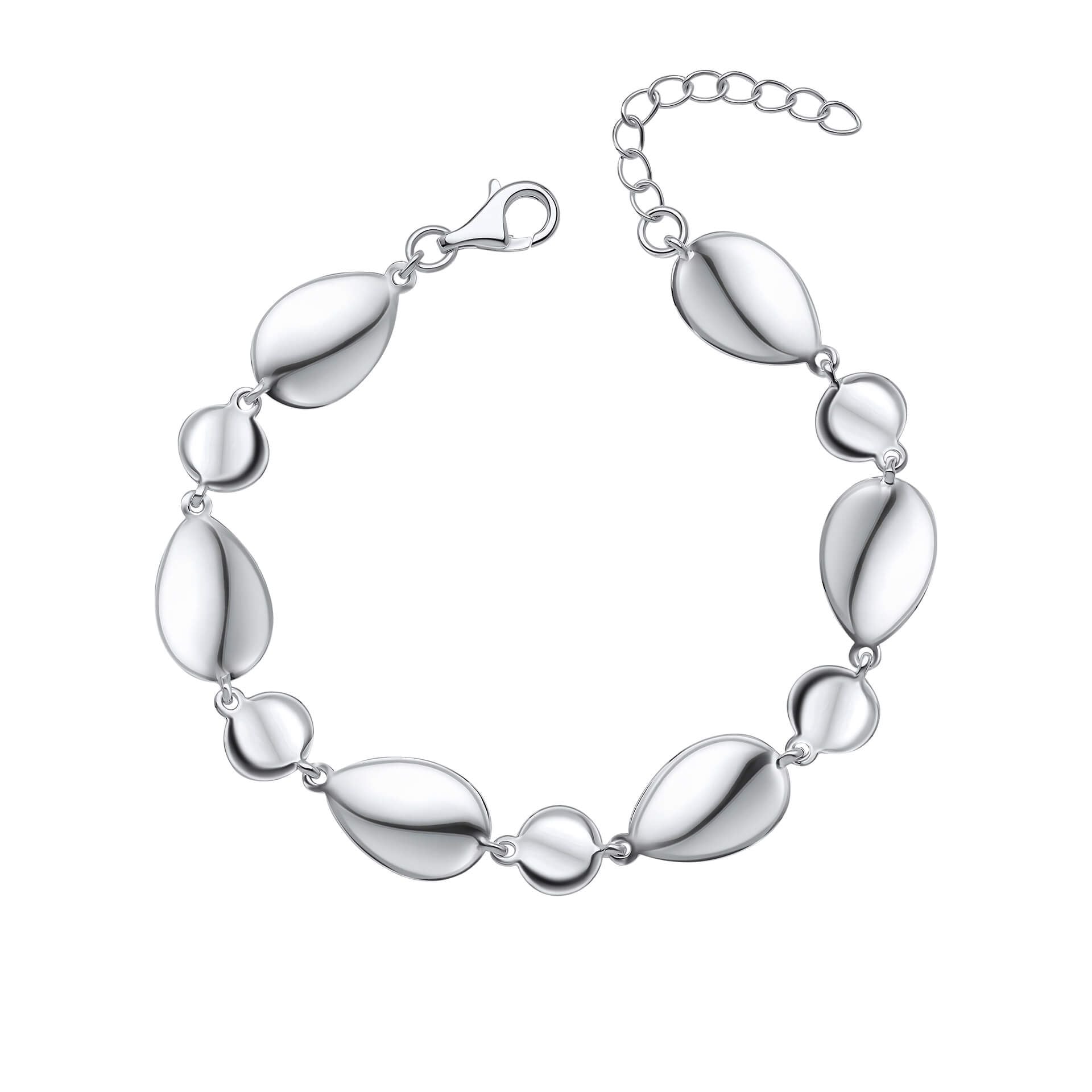 Silver Organic Pebble Bracelet